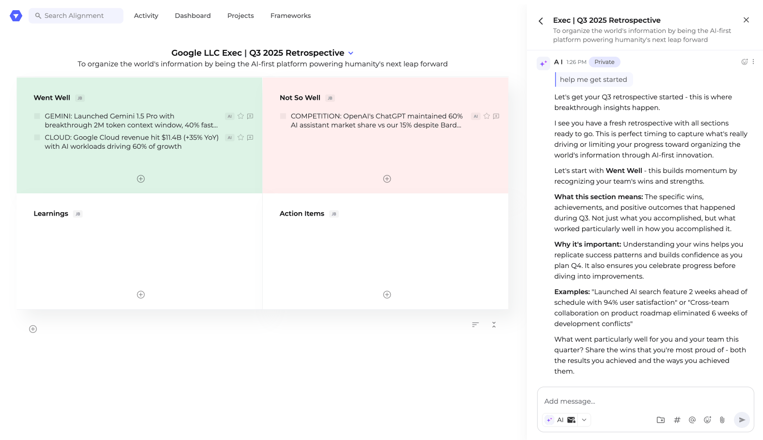 AI Retrospective Example